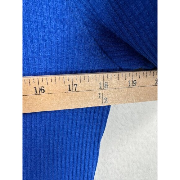 Sweaty Betty ribbed midi dress blue maxi athleisure 90s‎ lounge sz 10 - Picture 5 of 10